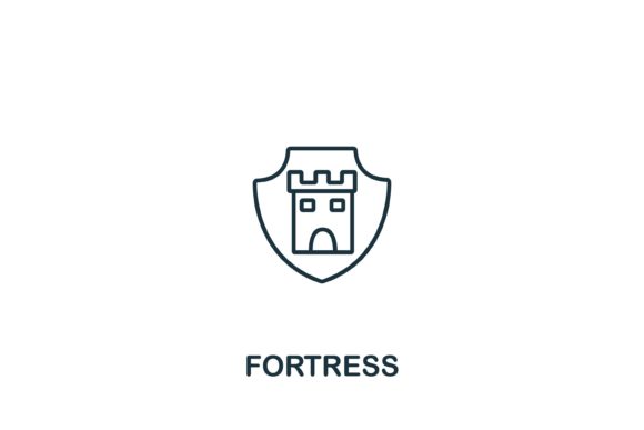 Fortress Icon from Security Collection: Strategic Value in Visual Communication