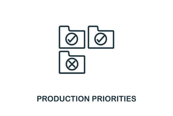 Production Priorities Icon: Visual Clarity for Management