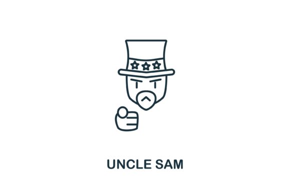 Uncle Sam Icon from USA Collection: A Versatile Design Asset for Creatives and Businesses