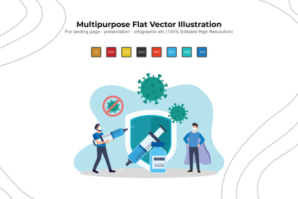 Vaccination Flat Vector Illustration